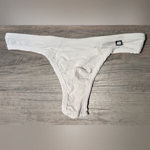 White Mens Thong